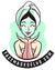 Facemasksclub logo (women wearing sheet mask)